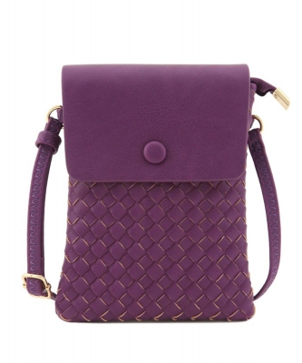 Woven Crossbody Bag WU115 PURPLE/